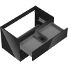 Mexen Orio bathroom cabinet under sink 80 cm, 2 drawers, black gloss - 91A10-08047-2-BFF70