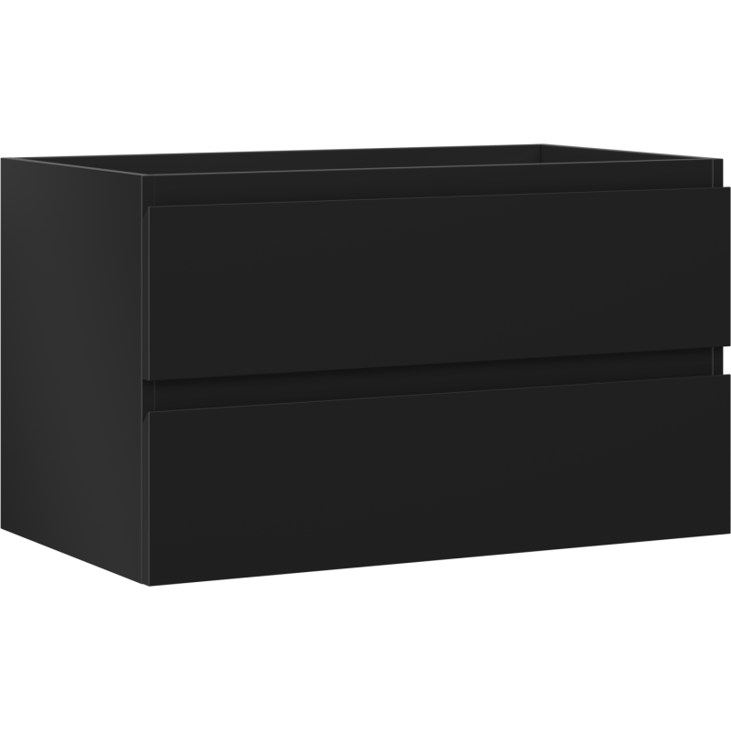 Mexen Orio bathroom cabinet under-sink 80 cm, 2 drawers, matte black - 91A10-08047-2-BFF71