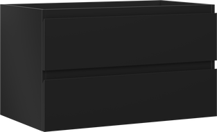 Mexen Orio bathroom cabinet under-sink 80 cm, 2 drawers, matte black - 91A10-08047-2-BFF71