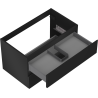 Mexen Orio bathroom cabinet under-sink 80 cm, 2 drawers, matte black - 91A10-08047-2-BFF71