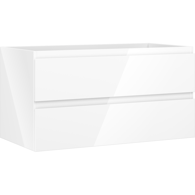 Mexen Orio bathroom cabinet for wash basin 90 cm, 2 drawers, white gloss - 91A10-09047-2-BFF00