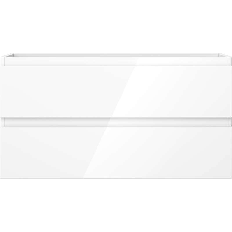 Mexen Orio bathroom cabinet under-sink 90 cm, 2 drawers, white gloss - 91A10-09047-2-BFF00