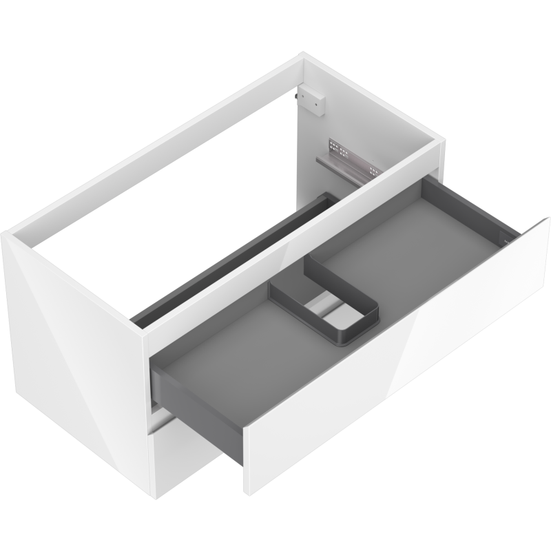 Mexen Orio bathroom cabinet under-sink 90 cm, 2 drawers, white gloss - 91A10-09047-2-BFF00