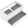 Mexen Orio bathroom cabinet for wash basin 90 cm, 2 drawers, white gloss - 91A10-09047-2-BFF00