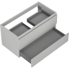 Mexen Orio bathroom cabinet under sink 90 cm, 2 drawers, matte gray - 91A10-09047-2-BFF62