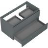 Mexen Orio bathroom cabinet under-sink 90 cm, 2 drawers, matte graphite - 91A10-09047-2-BFF66