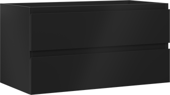 Mexen Orio bathroom cabinet for washbasin 90 cm, 2 drawers, black matte - 91A10-09047-2-BFF71