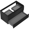 Mexen Orio bathroom cabinet under sink 90 cm, 2 drawers, matte black - 91A10-09047-2-BFF71