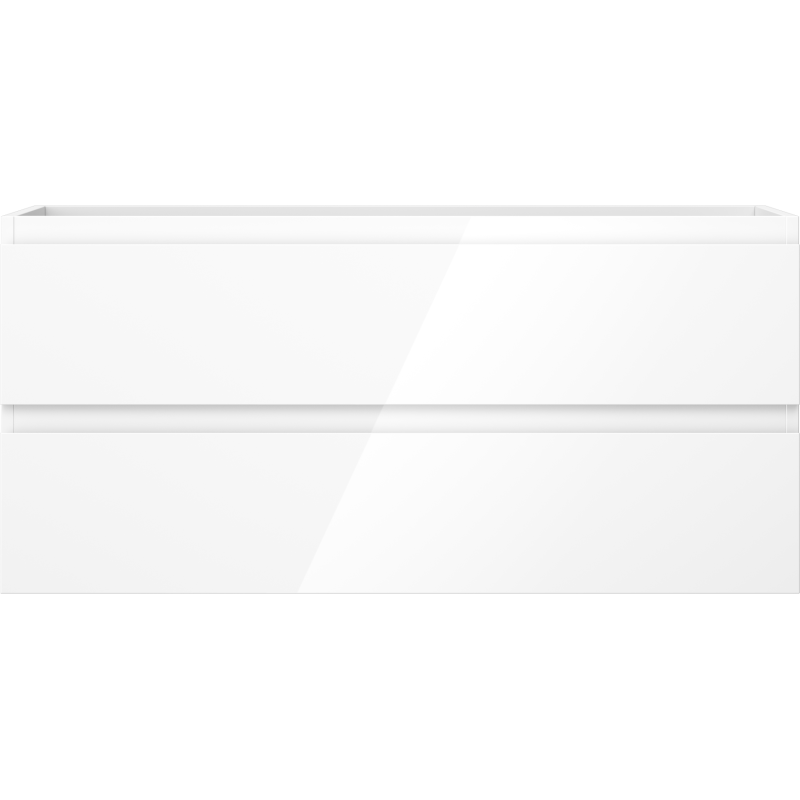 Mexen Orio 100 cm Bathroom Cabinet, 2 Drawers, White Gloss - 91A10-10047-2-BFF00