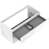 Mexen Orio bathroom cabinet under-sink 100 cm, 2 drawers, white gloss - 91A10-10047-2-BFF00