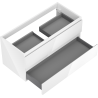 Mexen Orio 100 cm Bathroom Cabinet, 2 Drawers, White Gloss - 91A10-10047-2-BFF00