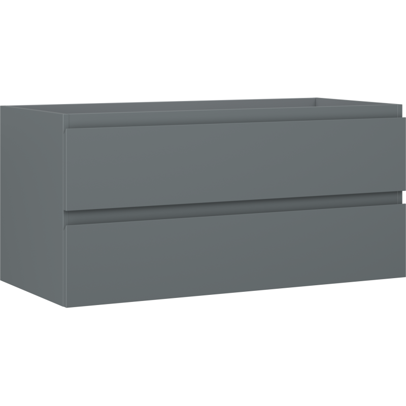 Mexen Orio bathroom cabinet under sink 100 cm, 2 drawers, matte graphite - 91A10-10047-2-BFF66
