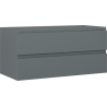 Mexen Orio bathroom cabinet under sink 100 cm, 2 drawers, matte graphite - 91A10-10047-2-BFF66