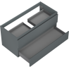 Mexen Orio bathroom cabinet under sink 100 cm, 2 drawers, matte graphite - 91A10-10047-2-BFF66