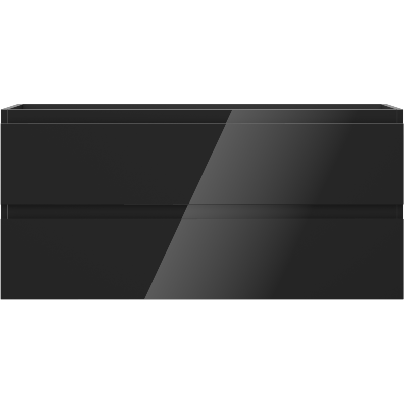Mexen Orio bathroom cabinet under-sink 100 cm, 2 drawers, black gloss - 91A10-10047-2-BFF70