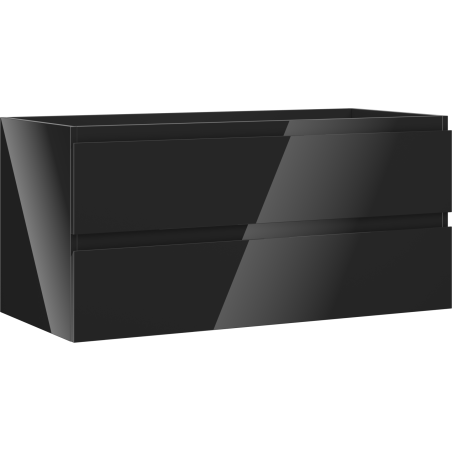 Mexen Orio bathroom cabinet under-sink 100 cm, 2 drawers, black gloss - 91A10-10047-2-BFF70