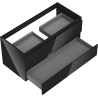 Mexen Orio bathroom cabinet under the sink 100 cm, 2 drawers, black gloss - 91A10-10047-2-BFF70
