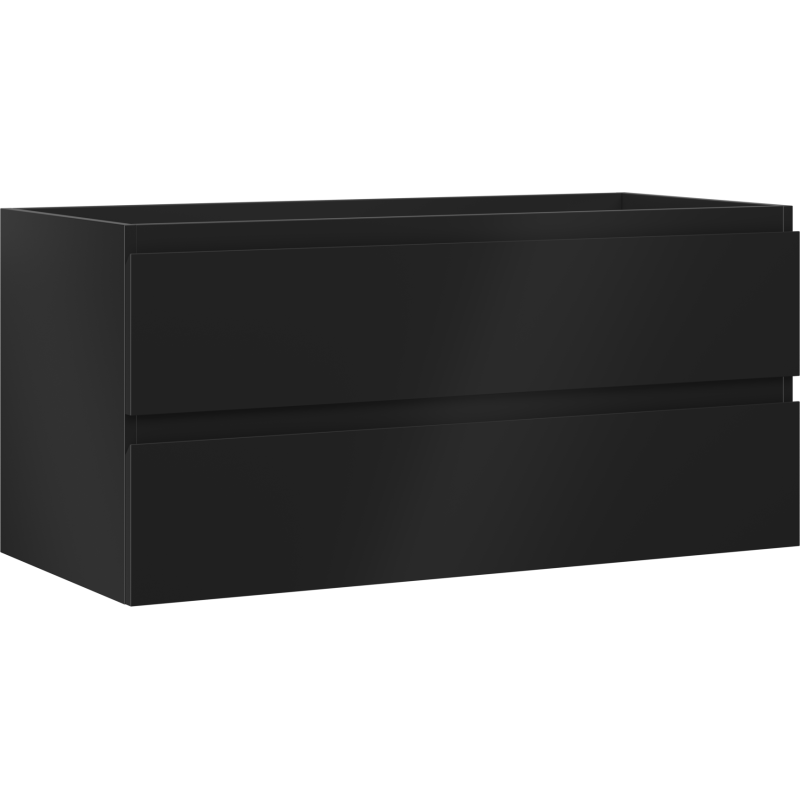 Mexen Orio bathroom cabinet 100 cm, 2 drawers, black matte - 91A10-10047-2-BFF71