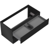 Mexen Orio bathroom cabinet 100 cm, 2 drawers, black matte - 91A10-10047-2-BFF71