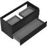 Mexen Orio bathroom cabinet 100 cm, 2 drawers, black matte - 91A10-10047-2-BFF71