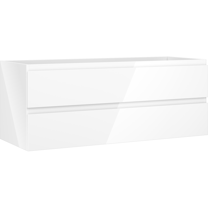 Mexen Orio bathroom cabinet under sink 120 cm, 2 drawers, white gloss - 91A10-12047-2-BFF00