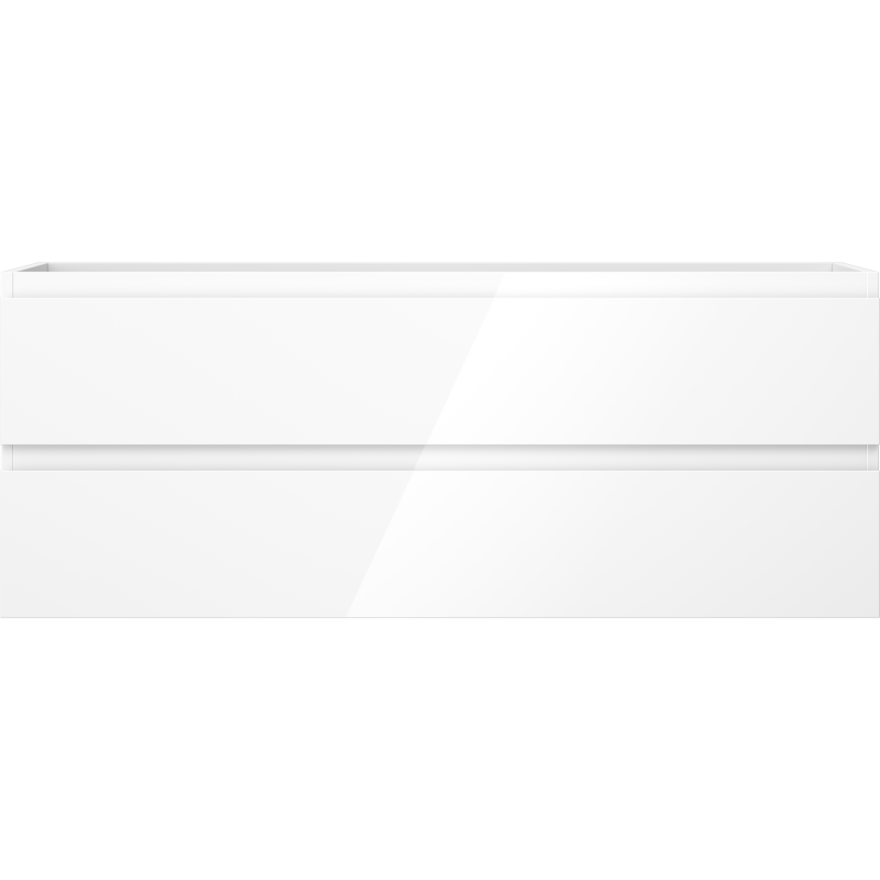 Mexen Orio 120 cm Under-Sink Bathroom Cabinet, 2 Drawers, White Gloss - 91A10-12047-2-BFF00