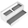 Mexen Orio bathroom cabinet under sink 120 cm, 2 drawers, white gloss - 91A10-12047-2-BFF00