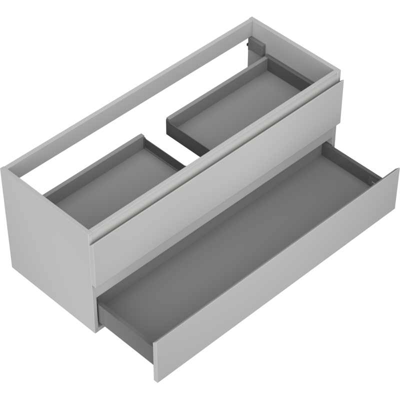 Mexen Orio bathroom cabinet under sink 120 cm, 2 drawers, grey matte - 91A10-12047-2-BFF62