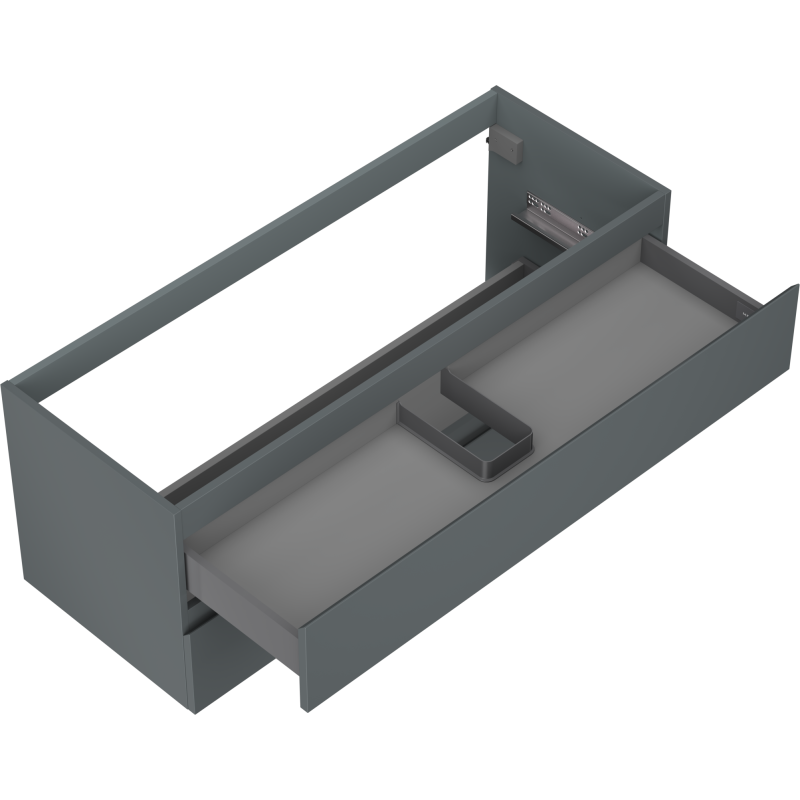 Mexen Orio bathroom cabinet under sink 120 cm, 2 drawers, matte graphite - 91A10-12047-2-BFF66