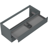 Mexen Orio bathroom cabinet for washbasin 120 cm, 2 drawers, matte graphite - 91A10-12047-2-BFF66