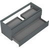 Mexen Orio bathroom cabinet for washbasin 120 cm, 2 drawers, matte graphite - 91A10-12047-2-BFF66