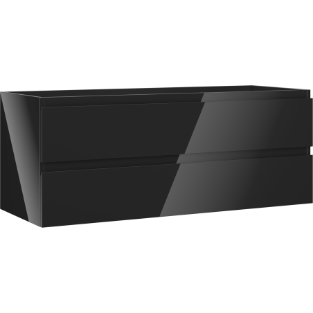 Mexen Orio 120 cm Bathroom Vanity Cabinet, 2 Drawers, Black Gloss - 91A10-12047-2-BFF70