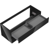 Mexen Orio 120 cm Bathroom Vanity Cabinet, 2 Drawers, Black Gloss - 91A10-12047-2-BFF70