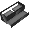 Mexen Orio 120 cm Bathroom Vanity Cabinet, 2 Drawers, Black Gloss - 91A10-12047-2-BFF70