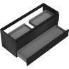 Mexen Orio bathroom cabinet under sink 120 cm, 2 drawers, black matte - 91A10-12047-2-BFF71
