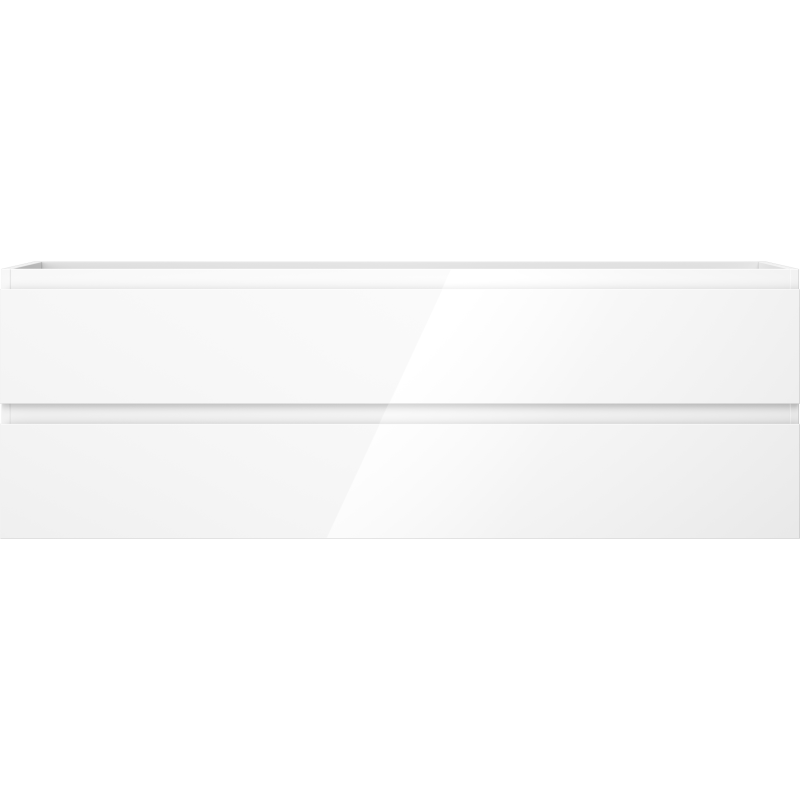 Mexen Orio 140 cm bathroom cabinet under-sink, 2 drawers, white gloss - 91A10-14047-2-BFF00