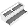 Mexen Orio bathroom cabinet under washbasin 140 cm, 2 drawers, white gloss - 91A10-14047-2-BFF00