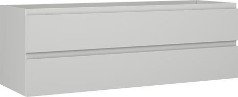 Mexen Orio bathroom vanity cabinet 140 cm, 2 drawers, matte gray - 91A10-14047-2-BFF62