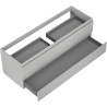 Mexen Orio bathroom vanity cabinet 140 cm, 2 drawers, matte gray - 91A10-14047-2-BFF62