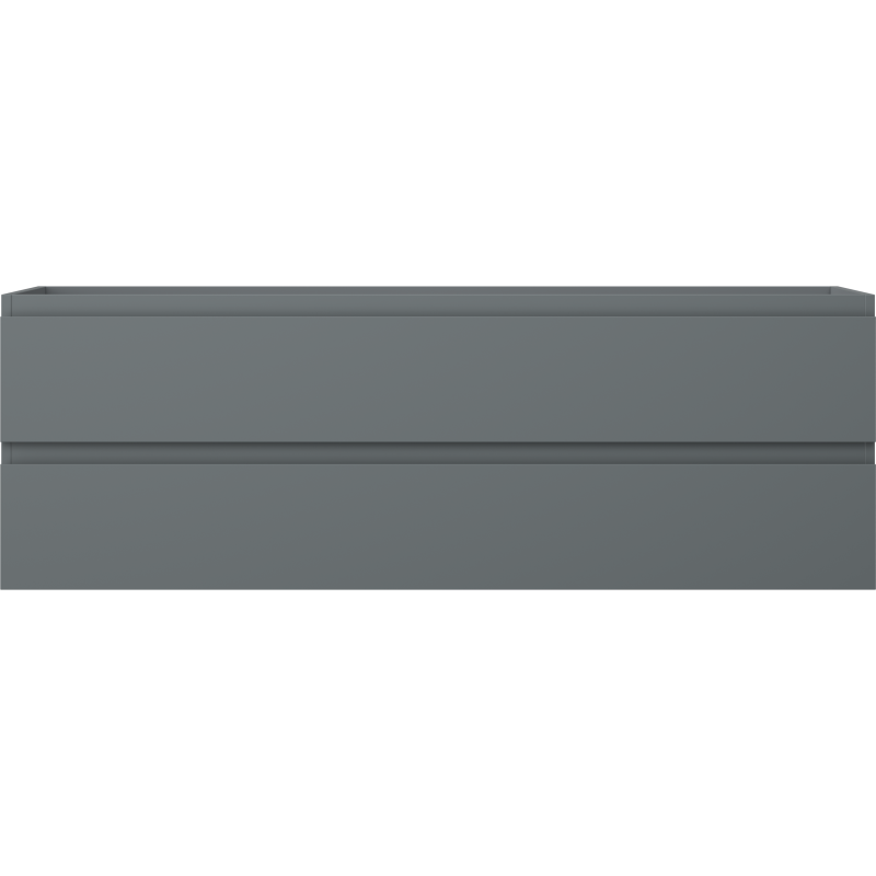 Mexen Orio bathroom cabinet for sink 140 cm, 2 drawers, matte graphite - 91A10-14047-2-BFF66