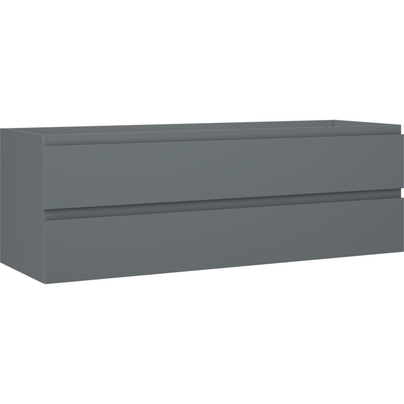 Mexen Orio bathroom cabinet for sink 140 cm, 2 drawers, matte graphite - 91A10-14047-2-BFF66