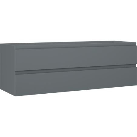 Mexen Orio bathroom cabinet for sink 140 cm, 2 drawers, matte graphite - 91A10-14047-2-BFF66