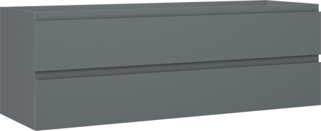 Mexen Orio bathroom cabinet for sink 140 cm, 2 drawers, matte graphite - 91A10-14047-2-BFF66