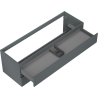 Mexen Orio bathroom cabinet 140 cm, 2 drawers, matte graphite - 91A10-14047-2-BFF66