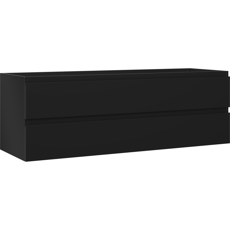 Mexen Orio 140 cm Bathroom Cabinet, 2 Drawers, Black Matte - 91A10-14047-2-BFF71