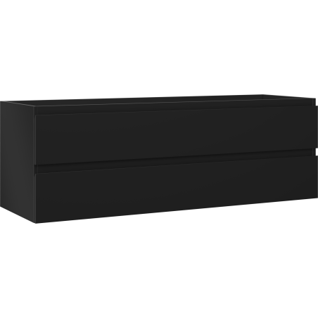 Mexen Orio 140 cm Bathroom Cabinet, 2 Drawers, Black Matte - 91A10-14047-2-BFF71