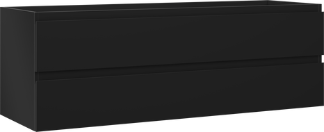 Mexen Orio bathroom cabinet for washbasin 140 cm, 2 drawers, matte black - 91A10-14047-2-BFF71