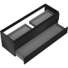 Mexen Orio bathroom cabinet for washbasin 140 cm, 2 drawers, matte black - 91A10-14047-2-BFF71