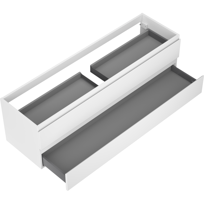 Mexen Orio bathroom vanity unit 160 cm, 2 drawers, white matte - 91A10-16047-2-BFF01