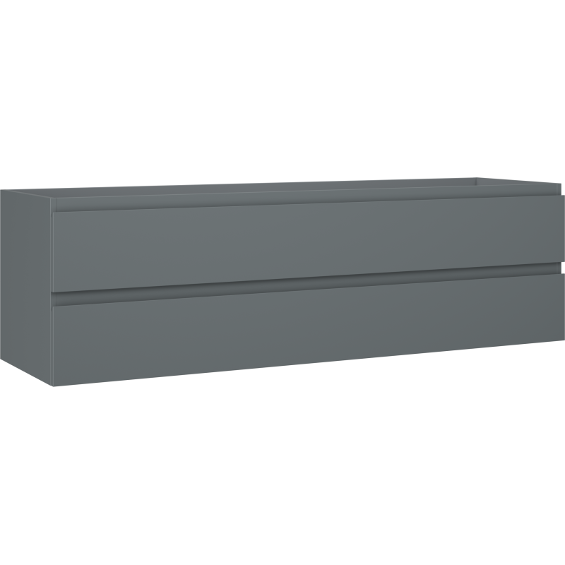 Mexen Orio 160 cm bathroom cabinet, 2 drawers, matte graphite - 91A10-16047-2-BFF66